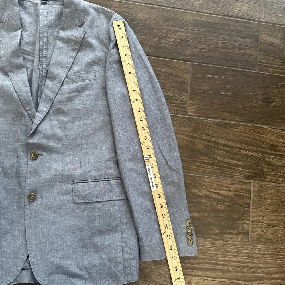 J.Crew Ludlow Baird McNutt Irish Linen Sport Coat 38R Blue Blazer Unstructured